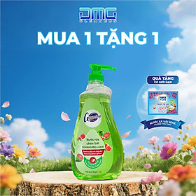 MUA 1 TẶNG 1: Chai Nước Rửa Chén Bát Gleaming Hương Chanh Đào 1L TẶNG 1 Dây 10 Gói Xả Hương Thư Thái