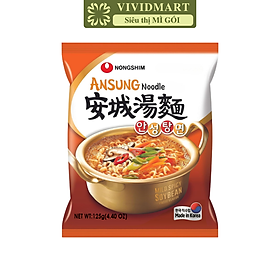 NONGSHIM - Mì Ansungtangmyun hương vị Miso cay, Mì Nongshim Ansungtangmyun ăn liền, Mì miso Hàn Quốc (125g/gói)