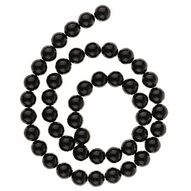 Smooth Surface Black  Agate Round Loose Beads for Jewelry Making