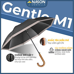 Mua Ô thẳng cao cấp lịch lãm Nason Gentle-M1 tay cầm gỗ sang trọng Vải siêu chống thấm vượt trội