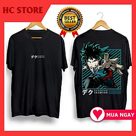 Áo Thun Đen Izuku Midoriya T-shirt Deku My Hero Academia Anime Manga Rẻ siêu HOT