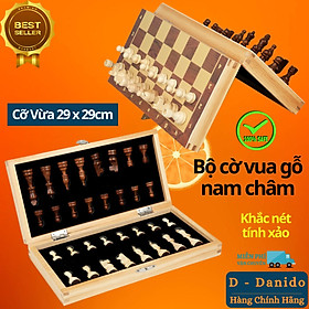 Bàn cờ vua gỗ nam châm cao cấp