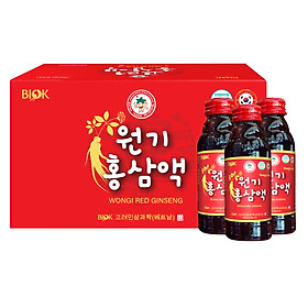 Nước hồng sâm wongi Wellbio biok hàn quốc hộp 10 chai x 100ml