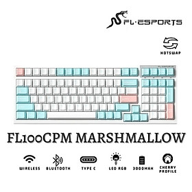 Bàn phím máy tính FL-Esports FL100CPM Sakura Pink White Olivia