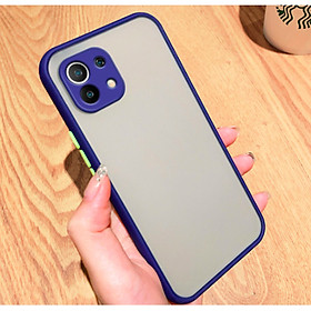 Ốp lưng trong nhám viền màu chống sốc cho Xiaomi Mi 11 Lite - Hàng Nhập Khẩu