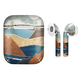 Mua Miếng dán skin cho AirPods in hình giả sơn mài - GSM073 (AirPods  1 2  Pro  TWS  i12)