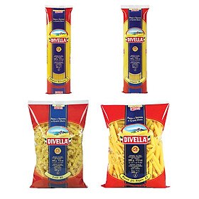 Combo 4 Sản Phẩm Mì Spaghetti 08 + Mì Sợi Dẹt Linguine 14 + Nui Penne 27 +