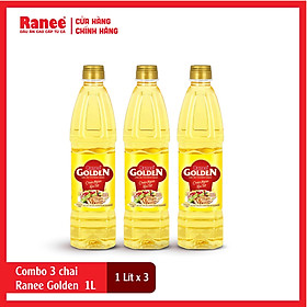 Combo 3 chai dầu ăn Ranee Golden 1 lít (1 lít/chai x 3 chai)