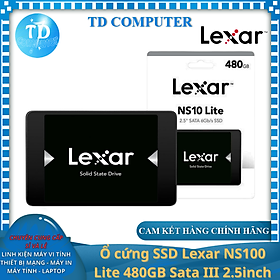 Ổ cứng SSD Lexar NS100 Lite 480GB Sata III 2.5inch - Hàng chính hãng Viết Sơn phân phối