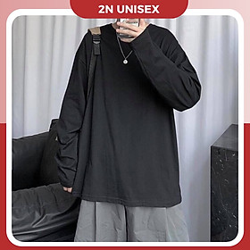 [ Có ảnh thật ]  Áo thun tay dài trơn form rộng unisex - Áo sweater trơn