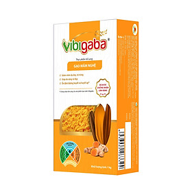 Gạo Mầm Vibigaba Nghệ Hộp 1Kg - Giảm viêm dạ dày tá tràng, giúp da sáng và đẹp, ổn định đường huyết và huyết áp