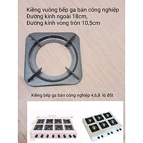 Hình ảnh Kiềng bếp ga bán công nghiệp 4,6,8 lò đốt ( cạnh vuông 18cm )