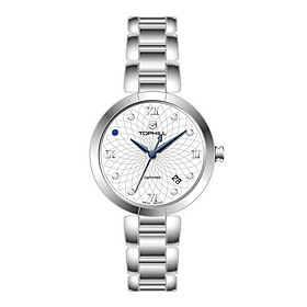 ĐỒNG HỒ TOPHILL TE061L.S1262 Đồng hồ nữ dây và vỏ thép không gỉ 316L, máy pin, kính sapphire