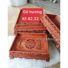 Mua Khay trà (chè ) để bộ ấm chén trang trí bàn tiếp khách đẹp long lanh kt 42x32x12cm