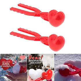 2x Heart Shape Snow Ball Maker Kids Children Outdoor Snowball Sand Mold Toys