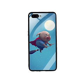 Ốp Lưng Kính Cường Lực cho điện thoại Oppo A3s - Pig 11