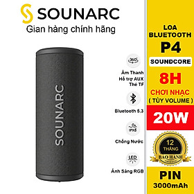 Hình ảnh Loa Bluetooth 5.3 Sounarc P4 Công Suất 20W, Chống Nước IPX6, Pin Tích Hợp 3000mAh Hỗ Trợ USB, Thẻ TF, Jack 3.5mm - Hàng chính hãng