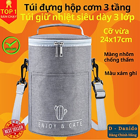 Hình ảnh [HÀNG CÓ CHỌN SIZE] Túi Giữ Nhiệt Đựng Hộp Cơm Văn Phòng Siêu Dày 3 Lớp Chống Thấm Cao Cấp Chính Hãng