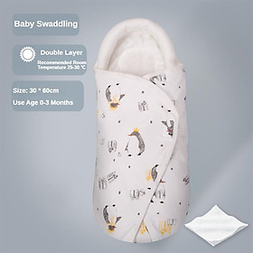 0-3M Sơ Sinh Đầm Cho Bé 100% Cotton Mềm Bọc Chăn Trẻ Sơ Sinh Bionics Túi Ngủ Lớp Một Trẻ Sơ Sinh Xả kén Chăn Ga Gối - One Size