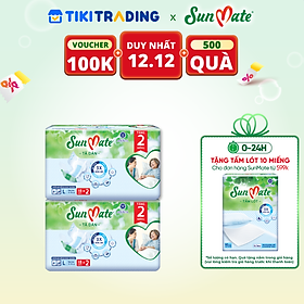 Combo 2 Tã dán người lớn SunMate XA2 mới size L-18+2 miếng