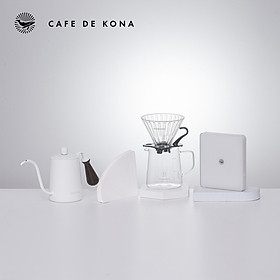 Mua Combo Gift Set bộ pha cà phê V60 02 màu trắng đẳng cấp CAFE DE KONA