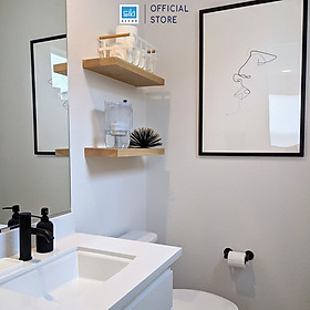 Bộ 2 Kệ Gỗ Thanh Ngang Rộng 20cm, Dày 25mm Màu Vân Gỗ Sồi Thương hiệu SIB Decor KT005