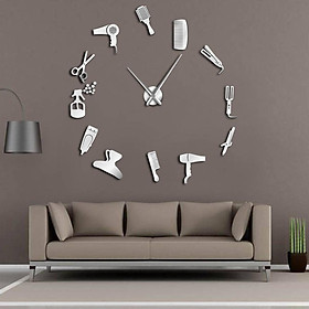 Wall Clock Acrylic Modern DIY 3D Mirror Sticker Home Office Clocks