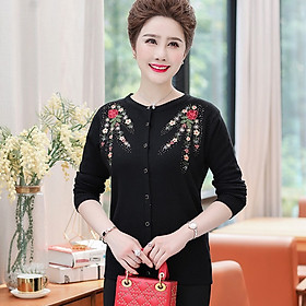 Áo khoác len trung niên nữ cho bà cho mẹ- áo len nữ- áo khoác cardigan nữ