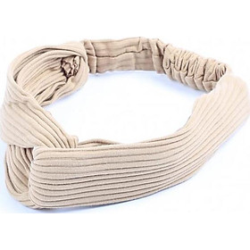 Băng Đô Vải Cài Tóc Thun Màu Be - Mã BD068