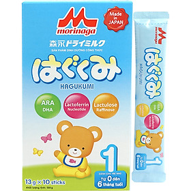 Sữa Morinaga Số 1 dạng thanh  - Hagukumi (130g) - Hộp 10 thanh