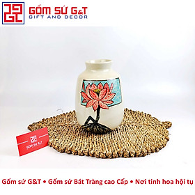 Mua Lọ hoa vai vuông vẽ sen Gốm Sứ G&T