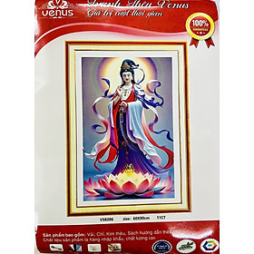Mua Tranh thêu kín Phật quan âm vs8286  kích thước 60 x 90 cm