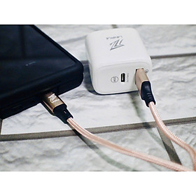 Mua BỘ SẠC NHANH HÃNG LINRUI GỒM CÁP SẠC ĐẦU TYPE C-USB BỌC DÙ SIÊU BỀN VÀ CỦ SẠC 20W NHỎ GỌN  TIỆN LỢI - HÀNG CHÍNH HÃNG