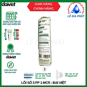 Mua Lõi Lọc Nước Số 3 PP 1 Micro - Hàng Chính Hãng Đại Việt Dùng Cho Nhiều Dòng Máy Lọc Nước RO