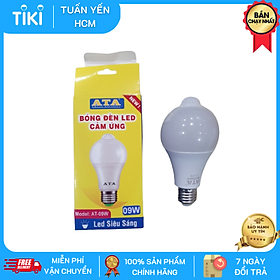 Bóng đèn led ATA AT-09W cảm ứng nhiệt chuyển động gắn tường, trần