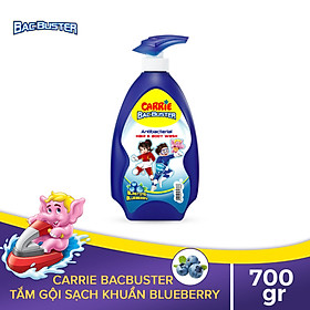 Sữa Tắm Gội Sạch Khuẩn Cho Bé Carrie BacBuster Blueberry 700g