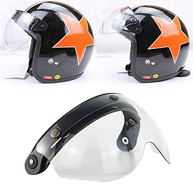 Universal Flip Up Down Shield Visor Lens for 3-Snap Motorcycle Helmets ,Easy to Install, Durable