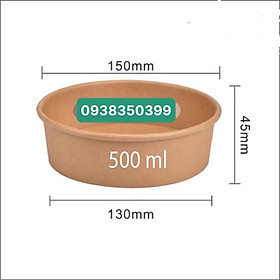 Mua 10 tô giấy salad 500ml kèm nắp