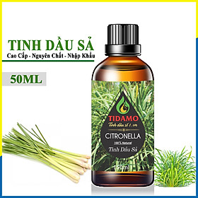 Tinh Dầu Sả Nguyên Chất Chuyên Đuổi Muỗi Và Thơm Phòng Thư Giãn - Tinh Dầu Sả Java TIDAMO Chính Hãng Có Kiểm Nghiệm Chất Lượng - TD Sả 50ml