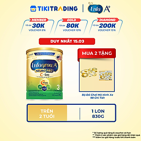 [Cho cả trẻ sinh mổ] Sữa bột Enfagrow A+ NeuroPro 3 C-Sec 800g cho trẻ từ 2-6 tuổi