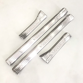Bộ Ốp bậc cửa, Nẹp bước chân INOX dành cho xe Toyota Vios 2019