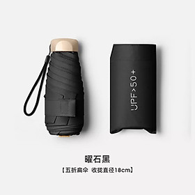 Dù Mini Gấp Gọn UPF50+ 2 Lớp Chống UV Tia Cực Tím ( Ô Che Mưa Nắng Bỏ Túi Văn Phòng Kích Thước Siêu Nhỏ 18cm ) - Hàng Chính Hãng MINIIN