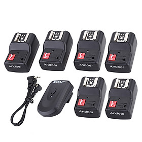 Bộ Kích Hoạt Đèn Flash Từ Xa Không Dây Andoer 16 Kênh 1 Bộ Phát + 6 Bộ Thu + Dây SYNC Cho Canon Nikon Pentax Olympus Sigma Sunpak Vivitar Neewer TT560 Andoer AD-560II Yongnuo (30m/98.4ft)