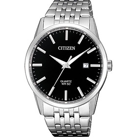Đồng Hồ Citizen Nam Dây Kim Loại Pin-Quartz BI5000-87E - Mặt Đen (39mm)