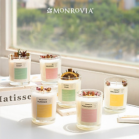 Nến thơm hanmade MONROVIA với 3 tầng hương, mùi hương dịu nhẹ, ngot, thư giãn, dễ ngủ, trọng lượng 190gr