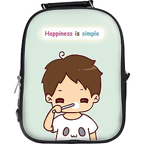Balo In Hình Happiness Is Simple BLCP033