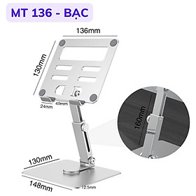 Mua Giá Đỡ Điện Thoại  Kệ Máy Tính Bảng Gấp Gọn Nhôm Nguyên Khối Cao Cấp - Dành cho các kích thước từ 3.4 inch đến 15 inch