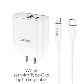 Mua Bộ dây sạc kèm củ sạc nhanh cho iphone PD 20w QC3.0 hoco c80 - cốc sạc quick chagre 3.0 kèm cáp sạc dành cho ip ipad - hàng chính hãng