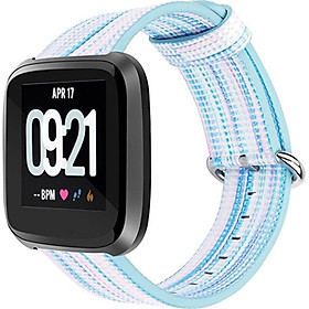 〖Follure〗Woven Nylon Pattern Replacement Band Strap+Film+ TPU Cover For Fitbit Versa Lite
