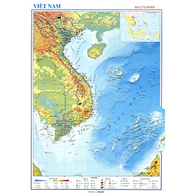 Địa lý tự nhiên Việt Nam khổ A0 (84x117cm)